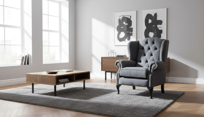 Projekt Chesterfield Design Luksusowe sofy materiałowe Fotel z tkaniny 1-osobowa sofa Tapicerka