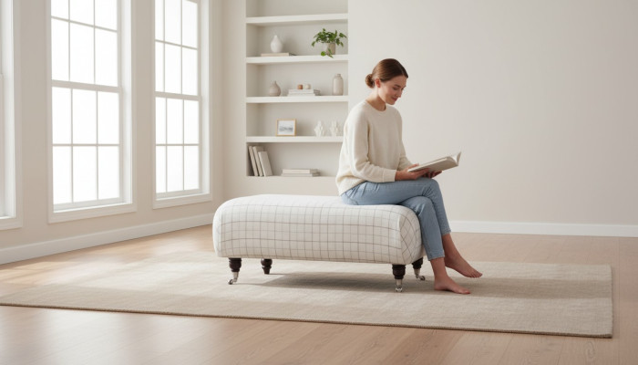 Chesterfield pufa Ottomane Taboret Klasyczny pomocniczy fotel do relaksu Sofa Nowy