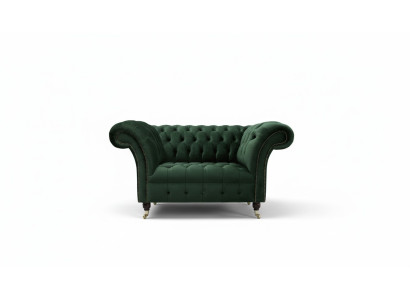 Fotel w stylu Chesterfield z luksusowego materiału tapicerskiego 1-osobowy #103