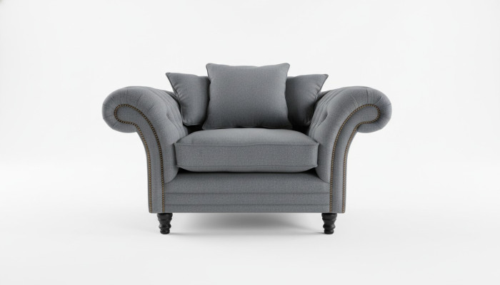 Chesterfield Sofa Fotel Kanapa Wygodne Luksusowe Materiałowe Fotele Wypoczynkowe Jedenosobowe #110
