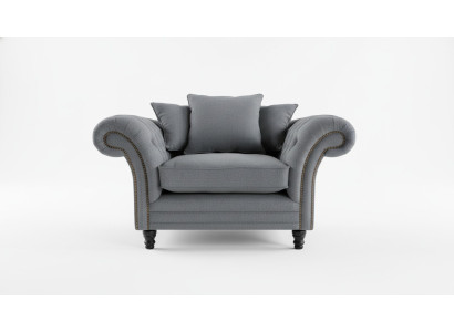 Chesterfield Sofa Fotel Kanapa Wygodne Luksusowe Materiałowe Fotele Wypoczynkowe Jedenosobowe #110