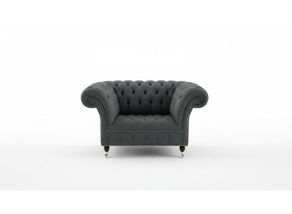Chesterfield Design Sofa Fotel Kanapa Polstr Luksusowy Tekstylny Kanapy 1-osobowy #111