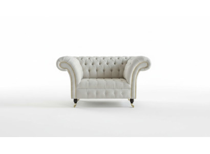 Chesterfield Projektant Kanapa Fotel Sofa Luksusowa Tkanina Tapicerowana Jednoosobowa Kanapa #112