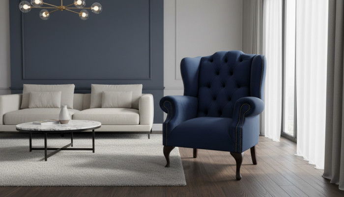 Chesterfield fotel z podłokietnikami, fotel jednoosobowy, tapicerowany. Kanapa Sofa Relaks TV Nowy #1