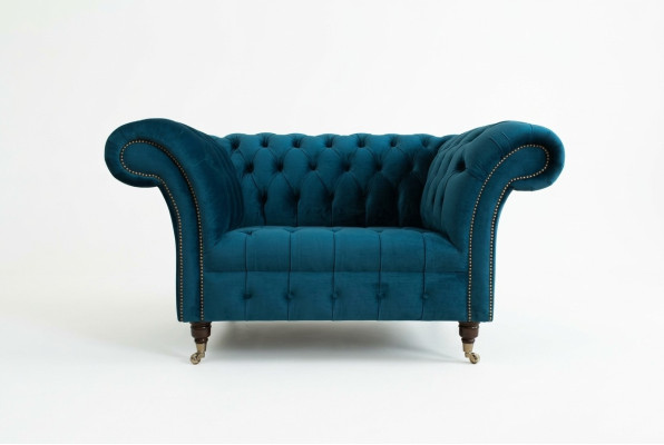 Fotel Chesterfield kanapa telewizyjna 1-osobowa sofa tkanina tkanina tapicerka 131