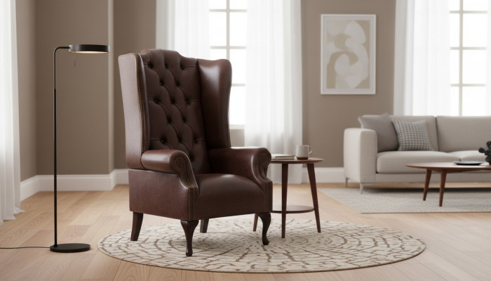 Chesterfield fotel z podłokietnikami, sofy tapicerowane, klasyczne krzesło premium klasy #130.