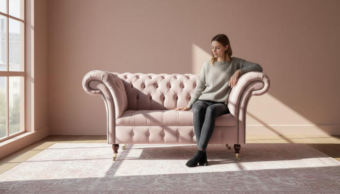 Chesterfield Design Sofa Fotel Kanapa Luksusowa Tkanina Fotele Jednoosobowe #133