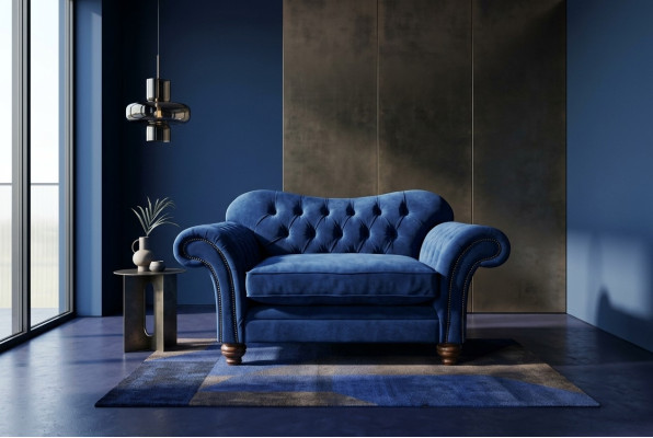 Chesterfield Design Sofa Fotel Kanapa Luksusowy Tekstylia Alkowy Jednoosobowa #132