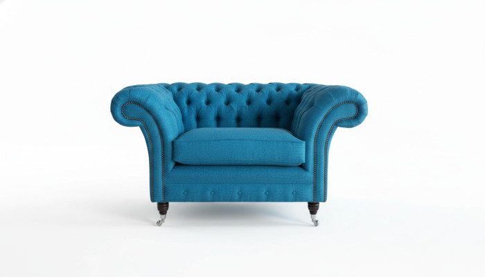Chesterfield Design Sofa Fotel Kanapa Tkanina Kanapy Siedzisko Fotel z podłokietnikiem