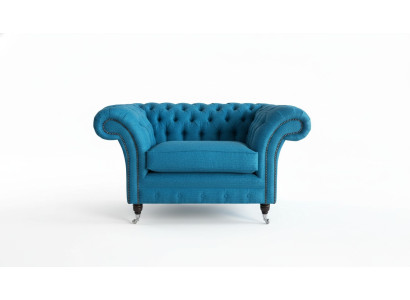 Chesterfield Design Sofa Fotel Kanapa Tkanina Kanapy Siedzisko Fotel z podłokietnikiem