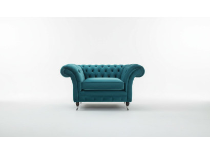 Chesterfield fotel telewizyjny Sofa 1-osobowa sofa tekstylna Tkanina kanapy poduszki 136