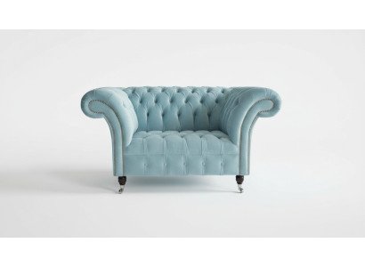 Chesterfield Design Sofa Fotel Kanapa Luksusowe Tkaniny Kanapy 1-osobowe #145