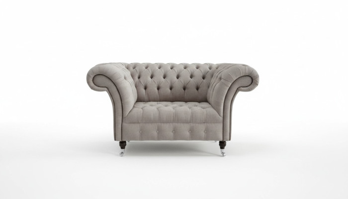 Chesterfield Big Tekstylia Design Kanapa do salonu Sofa Tapicerowane 1-osobowe Skóra #146