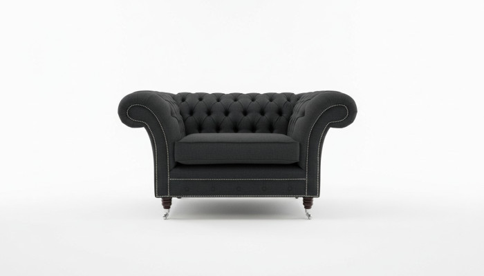 Chesterfield fotel telewizyjny Kanapa 1-osobowa Sofa Tkanina Materiał Kanapy Tapicerowane
