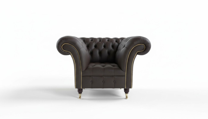 Chesterfield Design Sofa Fotel Kanapa Luksusowy Tekstylny Fotele Jednoosobowe #211