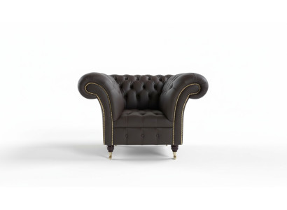 Chesterfield Design Sofa Fotel Kanapa Luksusowy Tekstylny Fotele Jednoosobowe #211