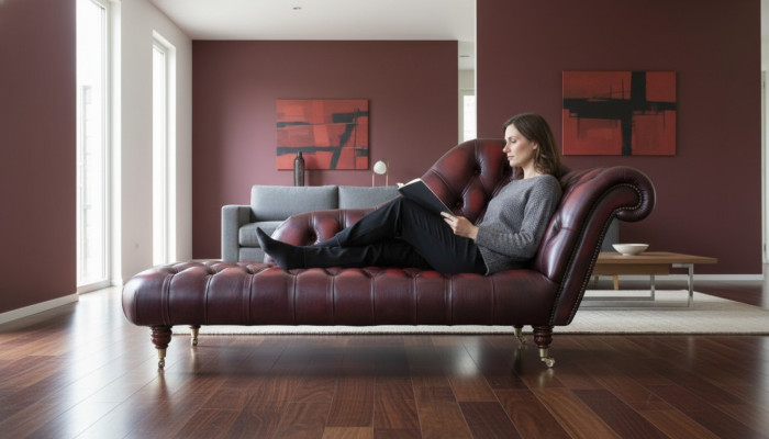 Lounge Club Chesterfield Sofa Lounger 2 miejsce do siedzenia Podkładka Leżaki Leżaki Skóra
