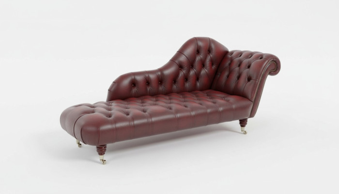 Lounge Club Chesterfield Sofa Lounger 2 miejsce do siedzenia Podkładka Leżaki Leżaki Skóra
