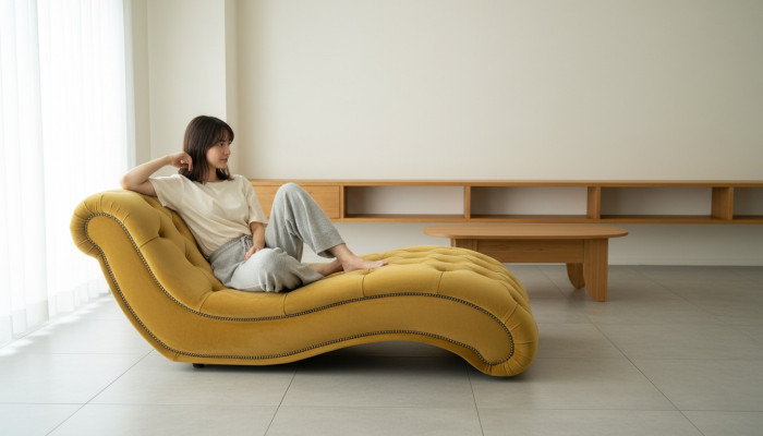 Chesterfield Szezlong Sofa Leżak Leżak Relaks Leżaki Skóra
