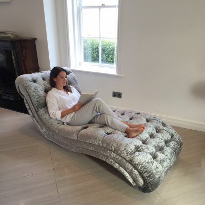 Chesterfield Szezlong Sofa Leżak Leżanka Relaks Leżaki Dekoracyjne Skóra
