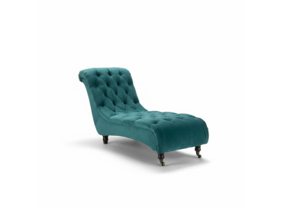 Chesterfield Aksamit Szezlong Designerska Sofa Club Lounger Włókienniczy Materiał Podkładka