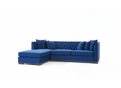 Kanapa Chesterfield Blue Designerska Sofa Narożnik Sofa Ustaw Włókienniczy Materiał Sofy