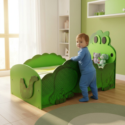 Dino Duże łóżko z materacem składanym żłobek Kinder Pokój łóżka