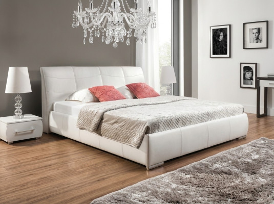 Łóżko tapicerowane łóżka Łóżko Podkładka Skóra Włókienniczy Designer Hotel Double Luxury