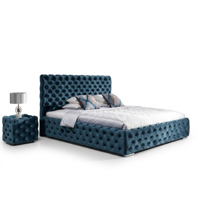 Chesterfield Podkładka Aksamit Velvet Double Łóżko Luxury Design bed Double
