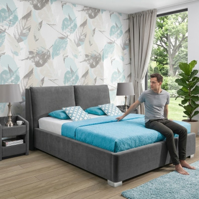 Design Łóżko Sypialnia łóżko Włókienniczy Skóra Hotel Luxury Podkładka Małżeństwo Double