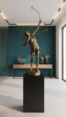 Diana Bogini Łuk Strzała XXL Projektant Statua Rzeźba Rysunek Posągi Dekoracja