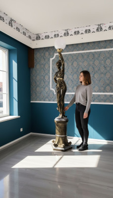 Projektant XXL Duża Statua Lampa Lampa Lampa podłogowa Lampa podłogowa Lampa 227cm