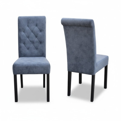 Zestaw krzeseł Blue Chesterfield x8 Fotele designerskie Nowoczesne meble do siedzenia