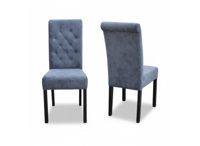 Zestaw krzeseł Blue Chesterfield x8 Fotele designerskie Nowoczesne meble do siedzenia