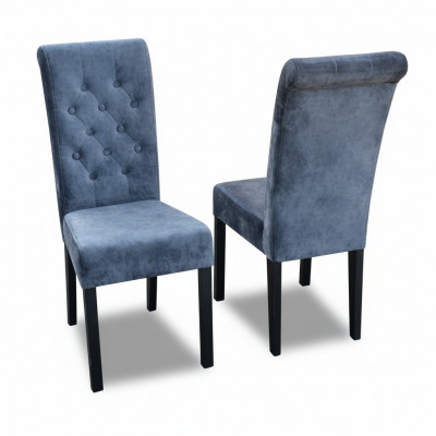 4x Chesterfield Krzesło Zestaw Siedziba Podkładka Ustawić jadalnia Lehn Krzesła Skóra