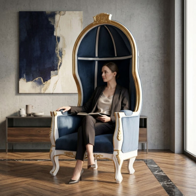 Throne Fotel Royal Podkładka Chesterfield Aksamit 1 miejsce siedzące Antyk Stil Krzesła