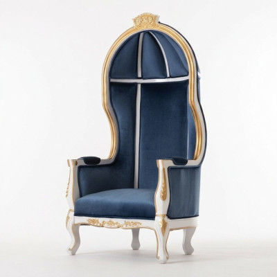 Throne Fotel Royal Podkładka Chesterfield Aksamit 1 miejsce siedzące Antyk Stil Krzesła