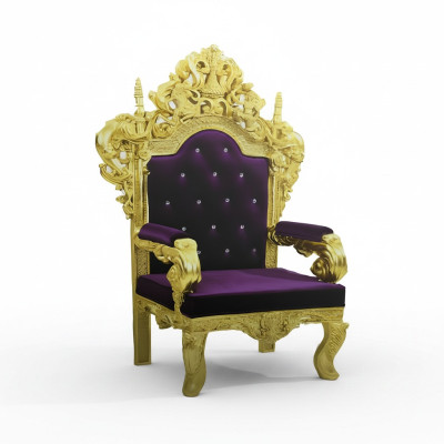 Chesterfield Throne Fotel Royal Podkładka Aksamit 1 miejsce siedzące Antyk Stil Krzesła