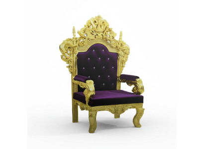 Chesterfield Throne Fotel Royal Podkładka Aksamit 1 miejsce siedzące Antyk Stil Krzesła