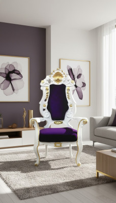 Throne Fotel Royal Podkładka Chesterfield Aksamit 1 miejsce siedzące Antyk Stil Krzesła