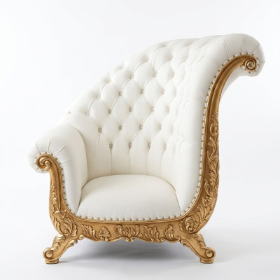 Throne Fotel Royal Podkładka Krzesła Chesterfield Aksamit 1 miejsce siedzące w stylu Antyka