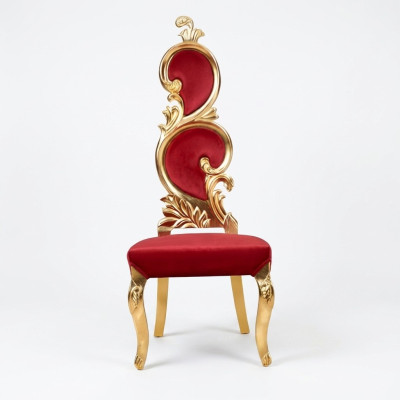 Throne Fotel Royal Krzesła Podkładka Chesterfield Aksamit 1 miejsce siedzące w stylu Antyka