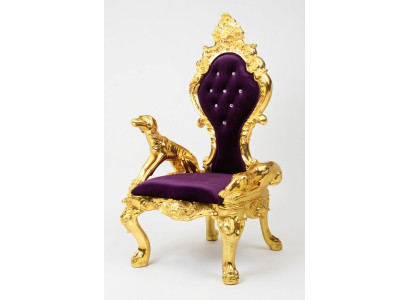 Throne Fotel Krzesła Royal Podkładka Chesterfield Aksamit 1 miejsce siedzące w stylu Antyka