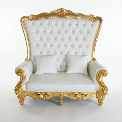 Sofa Throne Sofa Royal Podkładka Chesterfield Aksamit Antyk Style Dwuosobowa