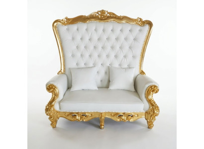 Sofa Throne Sofa Royal Podkładka Chesterfield Aksamit Antyk Style Dwuosobowa
