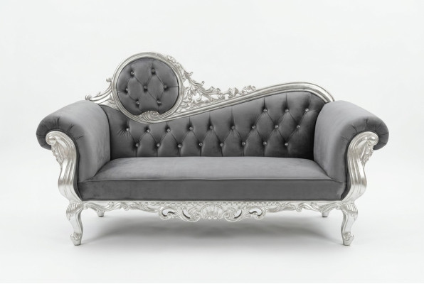Throne Fotel Royal Podkładka Chesterfield Aksamit 2 miejsce siedzące Antyk Stil Krzesła