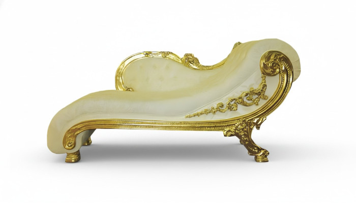 Sofa szezlongowa Chesterfield Récamière Antyk w stylu Noble Leżanka