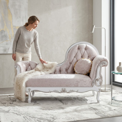 Szezlong Chesterfield Récamière Antyk w stylu Noble Szezlong Sofa Nowość