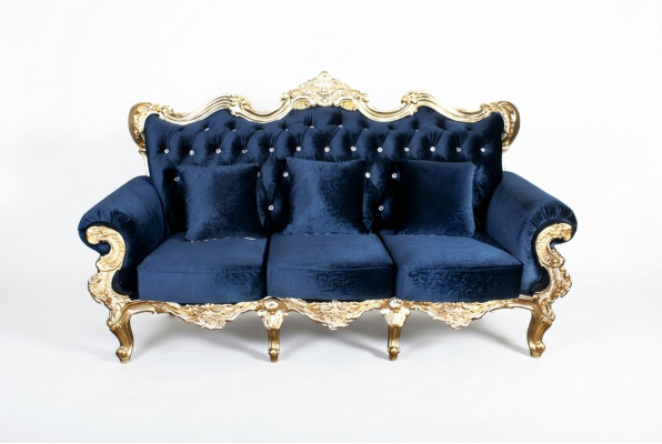 Sofa Throne Royal Podkładka Chesterfield Aksamit 3 miejsce siedzące Antyk Style Sofas Nowość