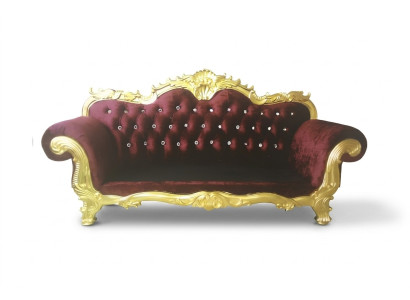 Sofa Throne Royal Chesterfield Podkładka Aksamit 3 miejsce siedzące Antyk Style Sofy Nowość